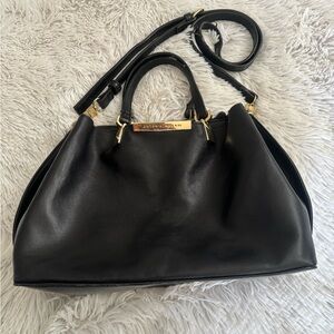 Antonio Melani Black Leather Tote Bag